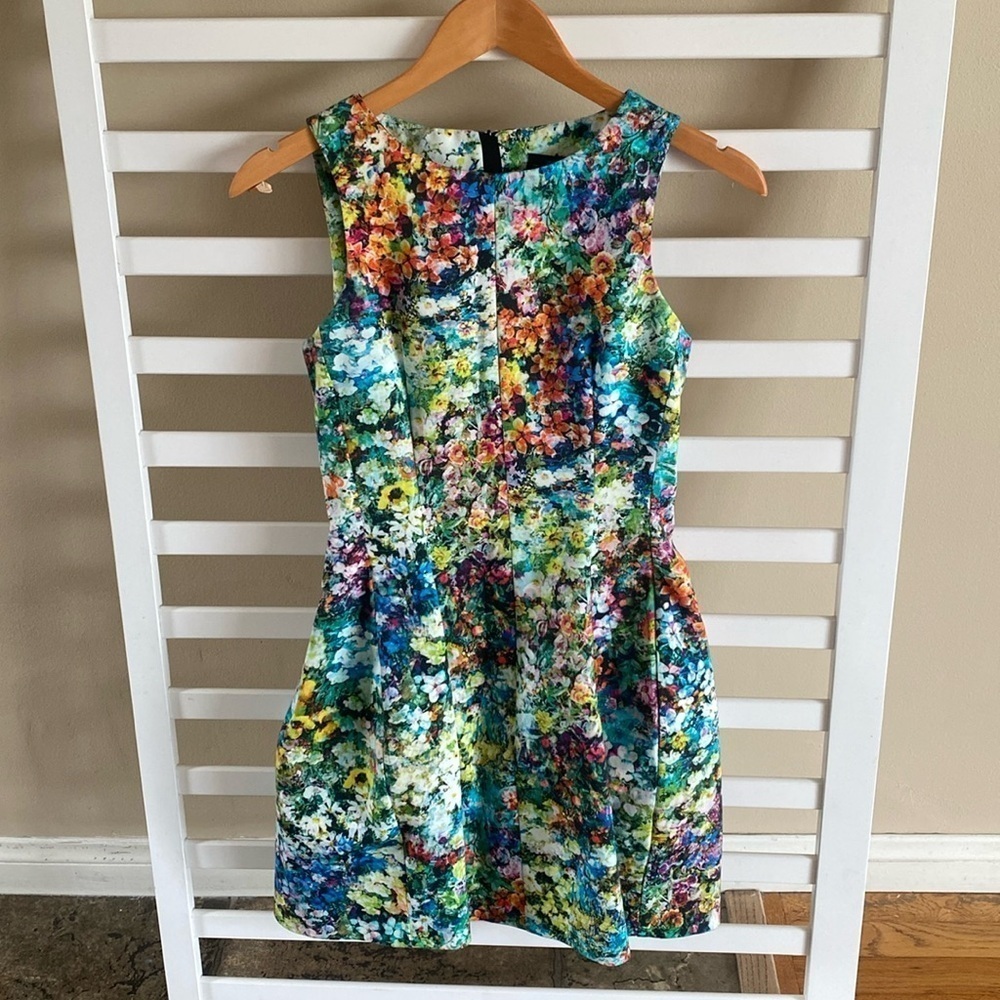 ZARA Floral Botanical Tulip Bloggers Celeb Fave Dress Olivia Palermo X Small - Picture 4 of 15